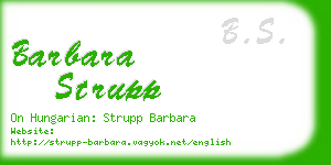 barbara strupp business card